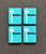 4 Pcs "Nurse & Co." Teal Gift Silicone Focal Beads