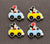 4 Pcs Mouse Driving Car Mix Silicone Focal Beads