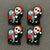 4 Pcs Christmas Skeleton with Red Head Blue  Girl Silicone Focal Beads