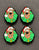 4 Pcs Christmas Wreath around Dog neck Silicone Focal Beads