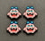 4 Pcs Pink Cartoon Laughing Silicone Focal Beads