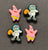 4 Pcs Pink Starfish and Squirrel Mix Silicone Focal Beads