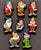 8 Pcs Dwarves Mix Silicone Focal Beads