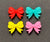 4 Pcs Random Colored Bow Mix Silicone Focal Beads