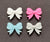 4 Pcs Random Colored Bow Mix Silicone Focal Beads