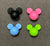 4 Pcs Random Colored Mouse Heads Mix Silicone Focal Beads