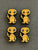 4 Pcs Extra Terrestrial Alien Silicone Focal Beads