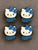 4 Pcs Kawaii Cat Dodgers Silicone Focal Beads