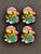 4 Pcs Cool Bird with Hat Cartoon Silicone Focal Beads