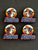 4 Pcs Houston Astros Silicone Focal Beads