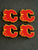 4 Pcs Calgary Flames Silicone Focal Beads